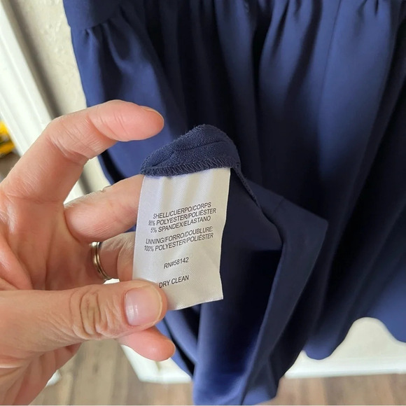 GAL Meets Glam Annie Scuba Crepe Fit & Flare Dress in Navy Blue 20 - Picture 7 of 9